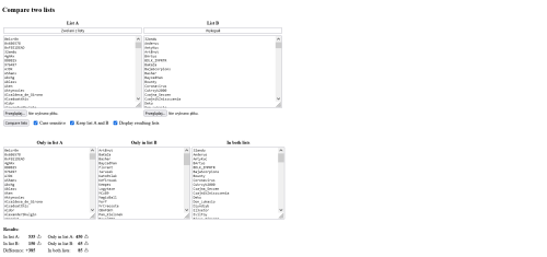 Screenshot 2022 07 25 at 23 15 53 Compare two lists easy to use online tool