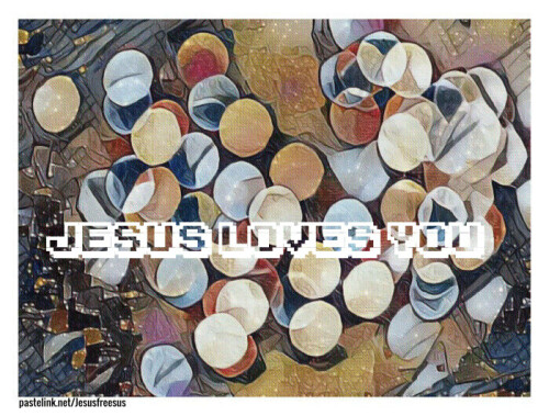 abstract circles Jesus Loves You