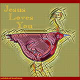 red-bird-crackle-Jesus-Loves-You