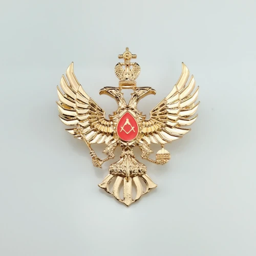 Russian-masonic-double-head-eagle-badge-plating-gold-Freemason-badges-pin-Russia-mason-medals-CCCP-Brooches