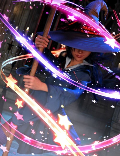 dForce Belladonnas Broomstick Brigade Novice Witch Outfit for Genesis 9