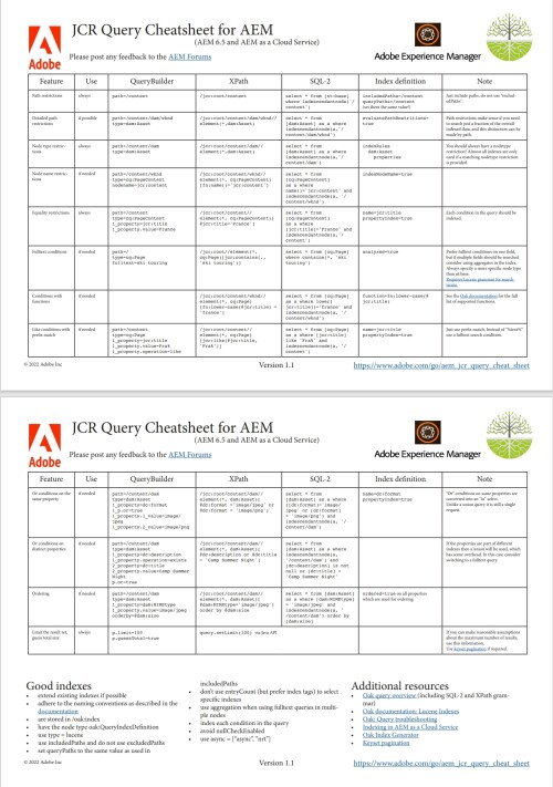 jcr query cheetsheet