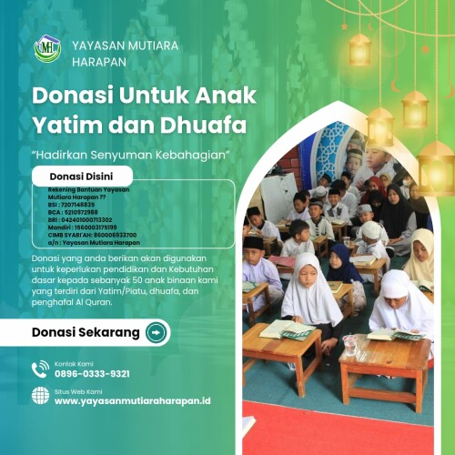 Sekretariat 
Bekasi Timur Regency Blok H1/ 08,
RT 001/ RW 0016,
Kel. Cimuning, Kec. Mustika Jaya,
Kota Bekasi

(Sebelah Klinik Al Muslimun)

Follow us:
Mutiara Harapan
https://www.facebook.com/mutiara.harapan.2016 

@harapan_mutiara
https://instagram.com/harapan_mutiara?igshid=m6fx785as8pe

Mutiara Harapan Official 
https://www.youtube.com/channel/UCSjk0PtLrbT5K5U97rC943g

Maps:
https://goo.gl/maps/sLU8358FMVdVYyDdA


Rekening Bantuan Yayasan Mutiara Harapan ??
BSI : 7207148835
BCA : 5210972988
BRI : 042401000713302
Mandiri : 1560003175199
CIMB SYARI'AH: 860006933700
a/n : Yayasan Mutiara Harapan