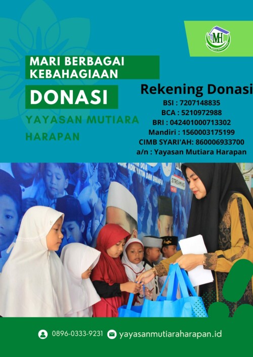 Sekretariat 
Bekasi Timur Regency Blok H1/ 08,
RT 001/ RW 0016,
Kel. Cimuning, Kec. Mustika Jaya,
Kota Bekasi

(Sebelah Klinik Al Muslimun)

Follow us:
Mutiara Harapan
https://www.facebook.com/mutiara.harapan.2016 

@harapan_mutiara
https://instagram.com/harapan_mutiara?igshid=m6fx785as8pe

Mutiara Harapan Official 
https://www.youtube.com/channel/UCSjk0PtLrbT5K5U97rC943g

Maps:
https://goo.gl/maps/sLU8358FMVdVYyDdA


Rekening Bantuan Yayasan Mutiara Harapan ??
BSI : 7207148835
BCA : 5210972988
BRI : 042401000713302
Mandiri : 1560003175199
CIMB SYARI'AH: 860006933700
a/n : Yayasan Mutiara Harapan