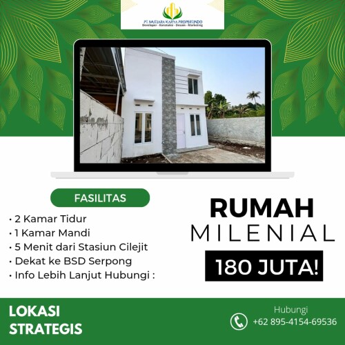 Nikmati desain rumah minimalis yang memukau dengan fasilitas lengkap. Rumah ini menawarkan kenyamanan dan gaya hidup yang Anda idamkan."

2 Kamar Tidur: Luas dan nyaman.
1 Kamar Mandi: Stylish dan terawat.
Dapur: Fungsional dan modern.
Ruang Tamu: Terbuka dan ideal.
Halaman: Ruang hijau untuk relaksasi.
Kelebihan-kelebihan:

✅ TANPA BI CHECKING DAN COCOK UNTUK SEMUA USIA
✅ FREE BIAYA-BIAYA BPHTB, NOTARIS
✅ FREE LISTRIK 1300
✅ Cashback hingga 10 juta🤩
✅ DAN HADIAH-HADIAH MENARIK
Hubungi 📞 0895-4154-69536
Kunjungi Karya Propert.co.id