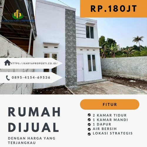 Rumah mewah minimalis ini menawarkan desain elegan dengan ruang terbuka luas, cocok untuk gaya hidup modern dan nyaman.

2 kamar tidur yang nyaman
1 kamar mandi yang stylish
Halaman hijau untuk bersantai
Ruang tamu yang luas
Garasi yang mampu menampung satu mobil
Kelebihan:
✅ TANPA BI CHECKING DAN COCOK UNTUK SEMUA USIA
✅ FREE BIAYA-BIAYA BPHTB, NOTARIS
✅ FREE LISTRIK 1300
✅ Cashback hingga 10 juta🤩
✅ DAN HADIAH-HADIAH MENARIK

Informasi:
Hubungi 📞 0895-4154-69536
Kunjungi  KaryaPropert.co.id