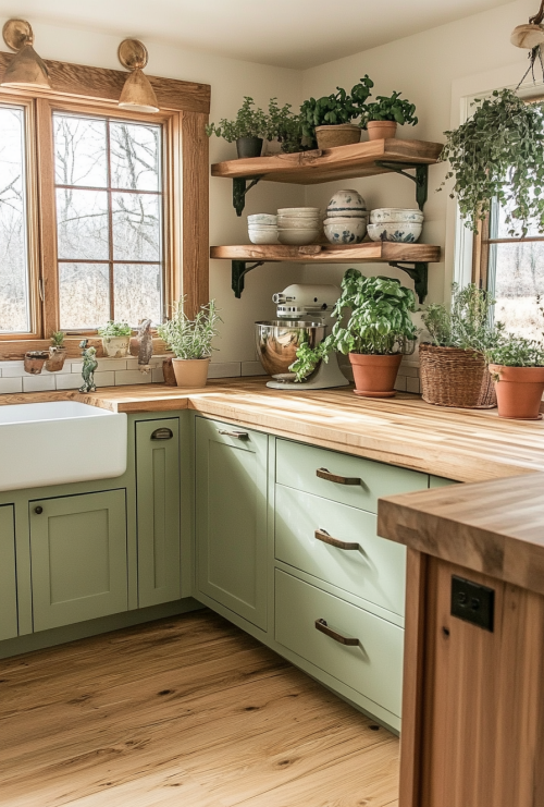 carlooo5441_A_green_farmhouse_kitchen_with_light_wood_cabinet_0532f110-f826-41d0-b04e-d9759d9b8de5_0.png