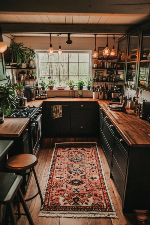 carlooo5441_A_rustic_farmhouse_kitchen_with_black_cabinets_wo_35e95214-0f13-45ad-8311-0e4ee00e285c_1.png