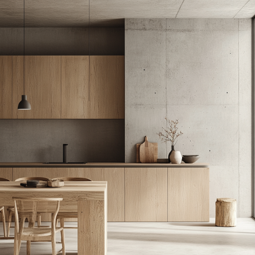 carlooo5441 A minimalist kitchen with light wood cabinets and 2e8963dd d7dd 4ce6 bb80 e7c4cad62194 2