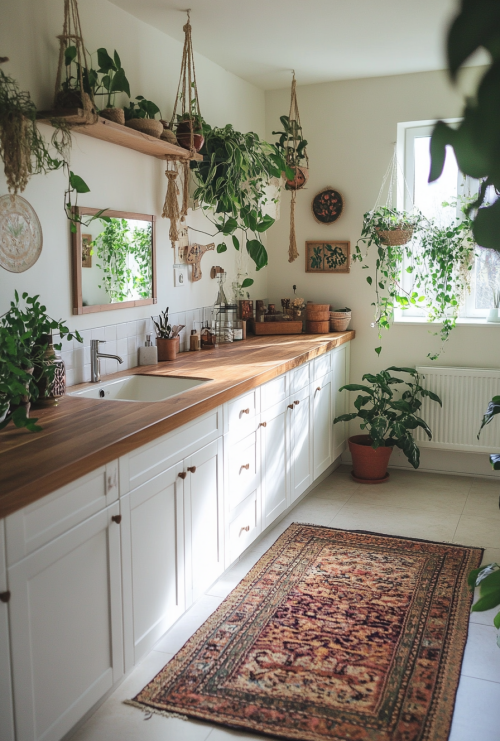 carlooo5441_A_boho_bathroom_with_white_cabinets_a_wood_counte_b4d48cab-2819-4a89-ab63-3da714e4a11a_3.png