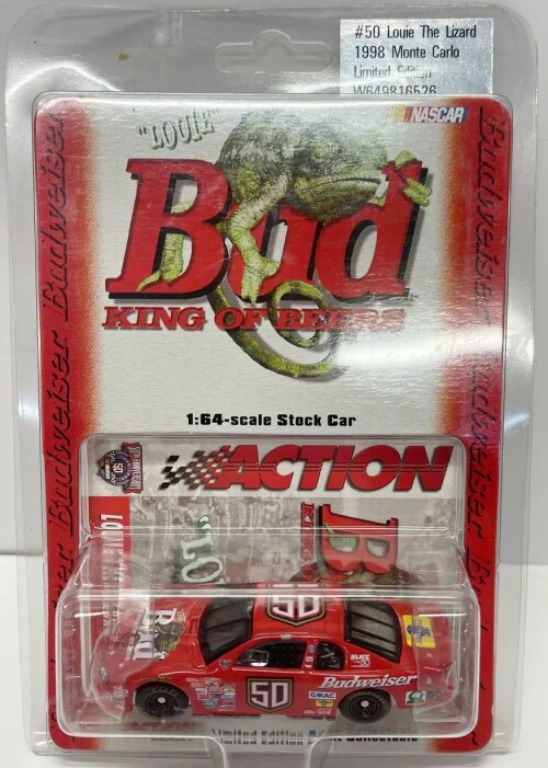 MASINKA-Action-1998-Chevy-Monte-Carlo-50-Louie-the-Lizard-1998-BUD-King-of-Beers-NASCAR-W649816526.jpg