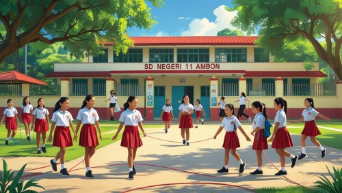 Sebuah-ilustrasi-digital-halaman-sekolah-dasar-yang-ramai.-Terlihat-siswa-siswi-SD-mengenakan-seragam-putih-merah-khas-SD-Indonesia.-Beberapa-siswa-sedang-berbicara-dengan-guru-perempuan-di-dekat-gerb.jpg